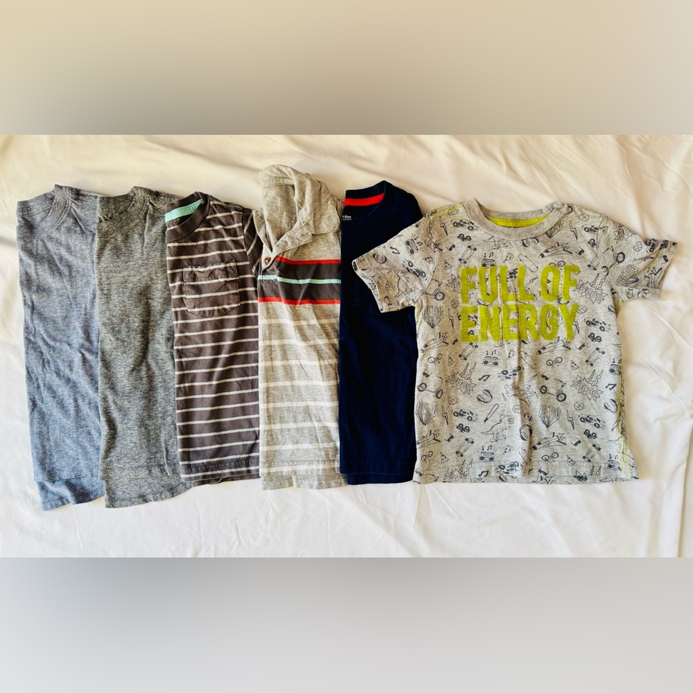 Kids Shirt Set - 6 Shirts - Cat&Jack, Carters - 4T